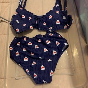 Two piece shark bikini